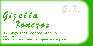 gizella konczos business card